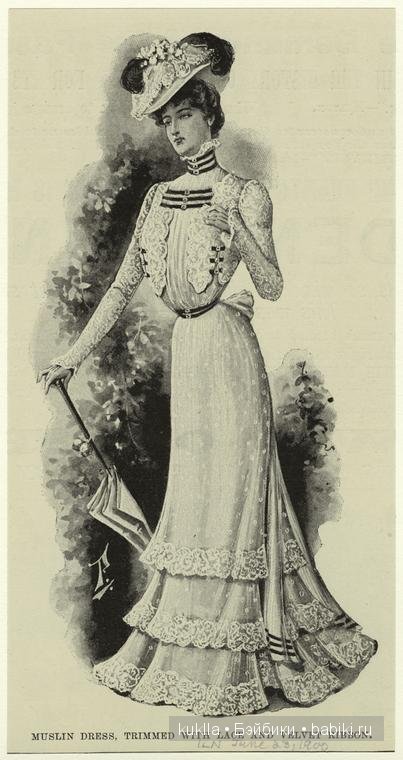 Чайное платье. Немного из истории моды. Антикварная кукла Хенрих Хандверк, Heinrich Handwerck