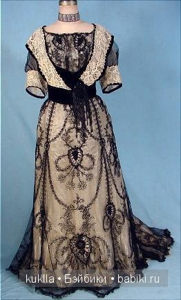 Чайное платье. Немного из истории моды. Антикварная кукла Хенрих Хандверк, Heinrich Handwerck (фото 4)