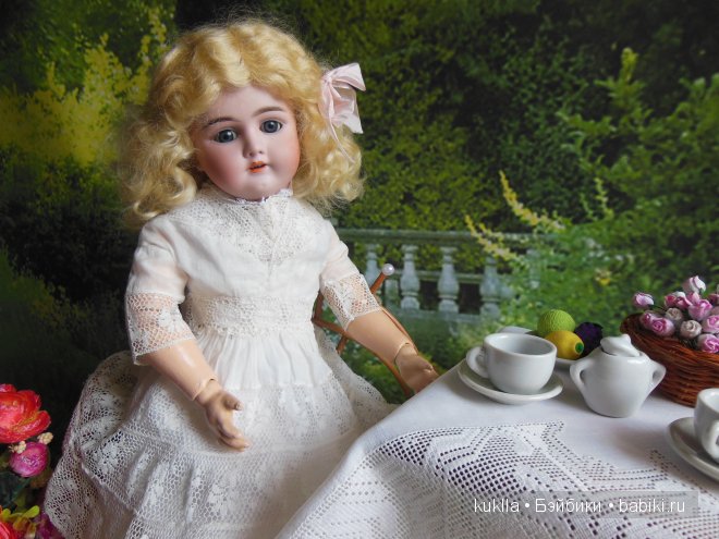 Чайное платье. Немного из истории моды. Антикварная кукла Хенрих Хандверк, Heinrich Handwerck