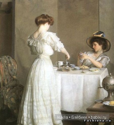 Чайное платье. Немного из истории моды. Антикварная кукла Хенрих Хандверк, Heinrich Handwerck (фото 8)