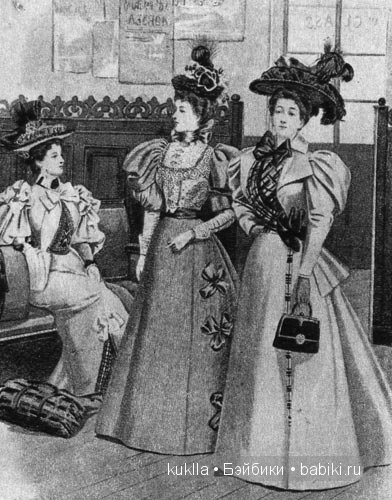 Чайное платье. Немного из истории моды. Антикварная кукла Хенрих Хандверк, Heinrich Handwerck (фото 7)