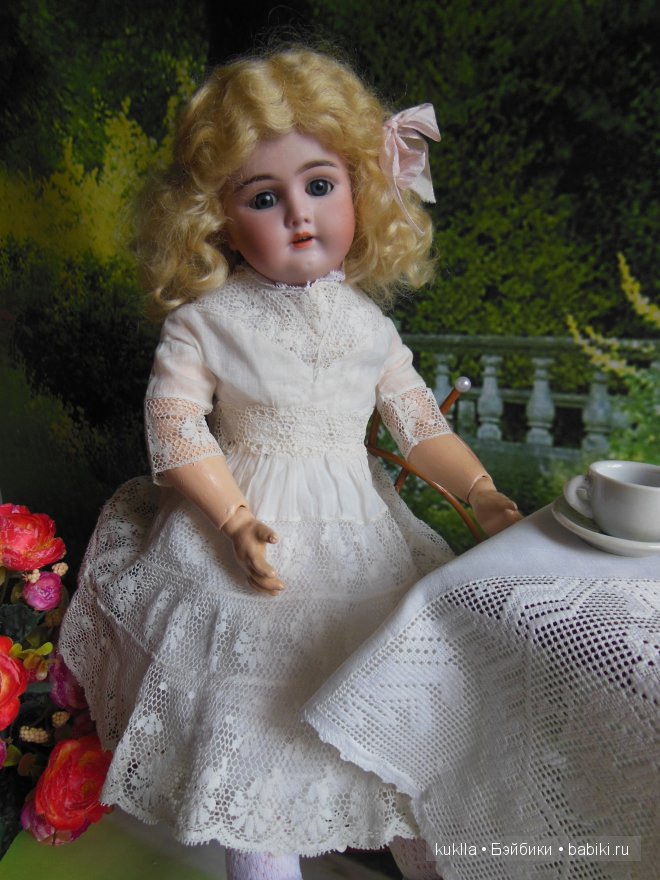 Чайное платье. Немного из истории моды. Антикварная кукла Хенрих Хандверк, Heinrich Handwerck