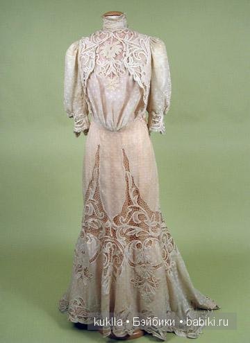 Чайное платье. Немного из истории моды. Антикварная кукла Хенрих Хандверк, Heinrich Handwerck