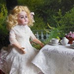 Чайное платье. Немного из истории моды. Антикварная кукла Хенрих Хандверк, Heinrich Handwerck