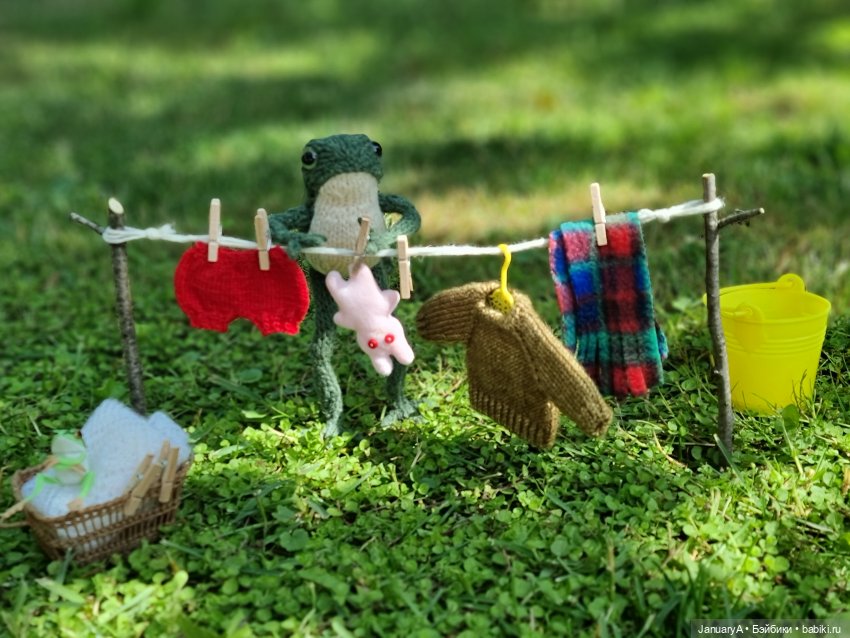 Все побежали, и я... за вязаной лягушкой (фото 9)