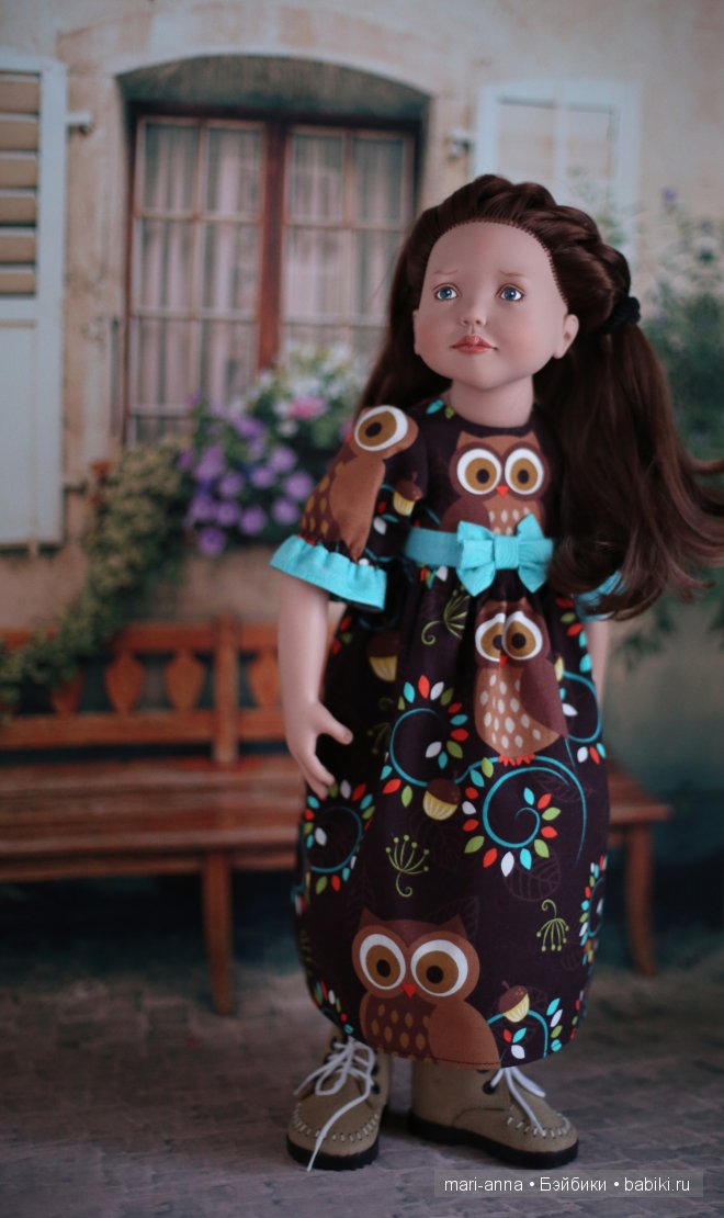 Платье "совы" для Кэти. Куклы Zwergnase (фото 5)