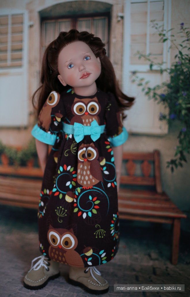 Платье "совы" для Кэти. Куклы Zwergnase (фото 4)