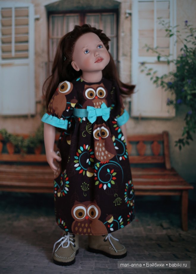 Платье "совы" для Кэти. Куклы Zwergnase (фото 2)