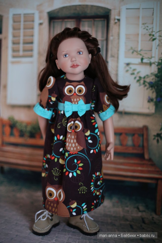 Платье "совы" для Кэти. Куклы Zwergnase
