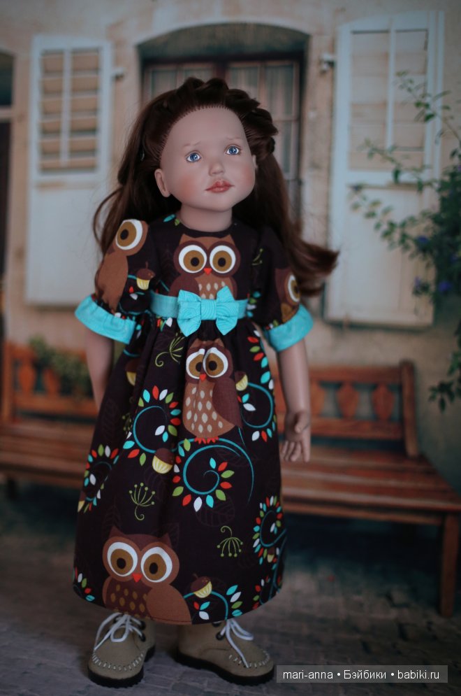 Платье "совы" для Кэти. Куклы Zwergnase (фото 3)