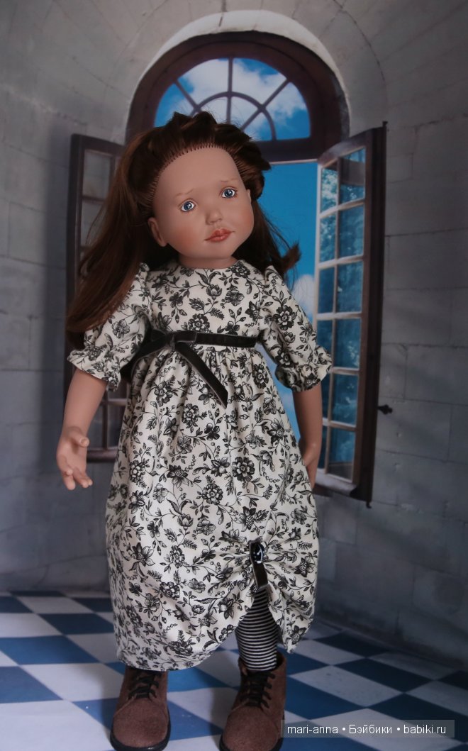 Цветы и полоски в черно-белой гамме.Куклы Zwergnase (фото 8)