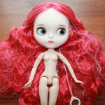 Кукла Блайз (Blythe) ТБЛ,  без челки, красно-розовые волосы
