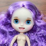 Кукла Блайз (Blythe) ТБЛ, скнтон normal, сиреневые волосы, с зубками