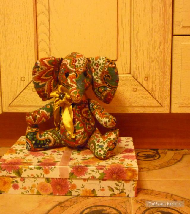 Слонёнок и зайчонок-мои тканевые игрушки (фото 6)