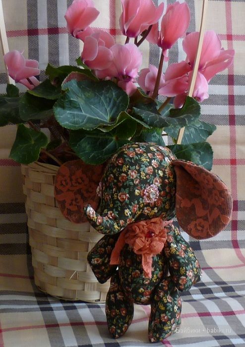 Гламурный слоник — Текстильные игрушки и примитивы: кофейные (фото 7)