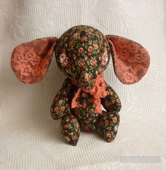 Гламурный слоник — Текстильные игрушки и примитивы: кофейные (фото 5)