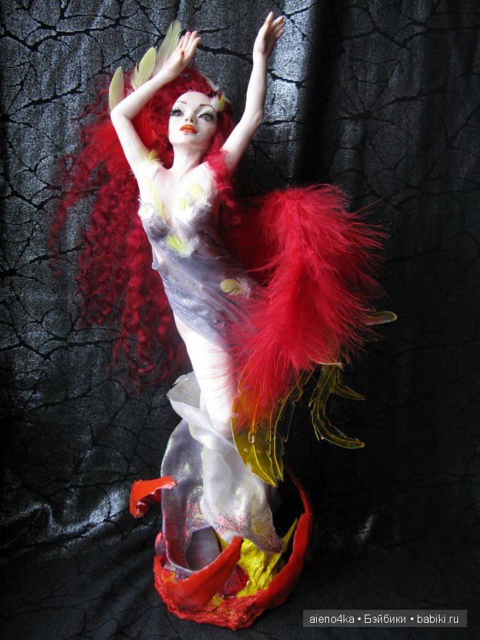 Жар-птица или Феникс -2. Авторская кукла своими руками