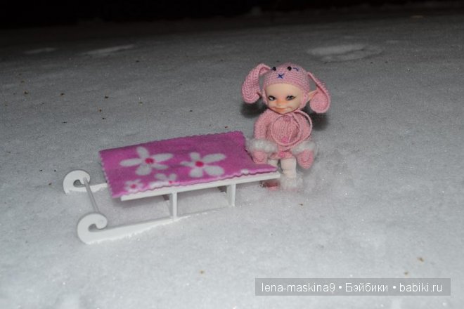 Прогулка куклы (БЖД) Луши в вечернем лесу