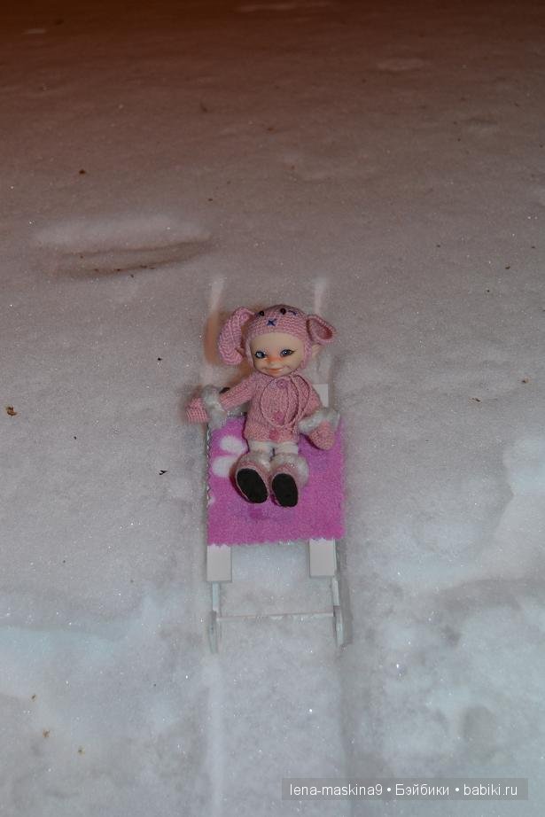 Прогулка куклы (БЖД) Луши в вечернем лесу