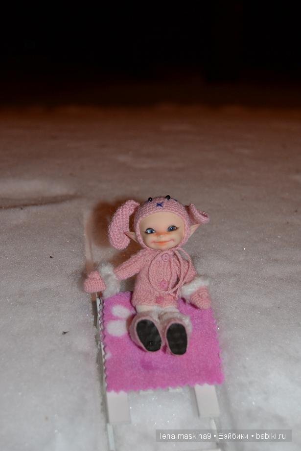 Прогулка куклы (БЖД) Луши в вечернем лесу