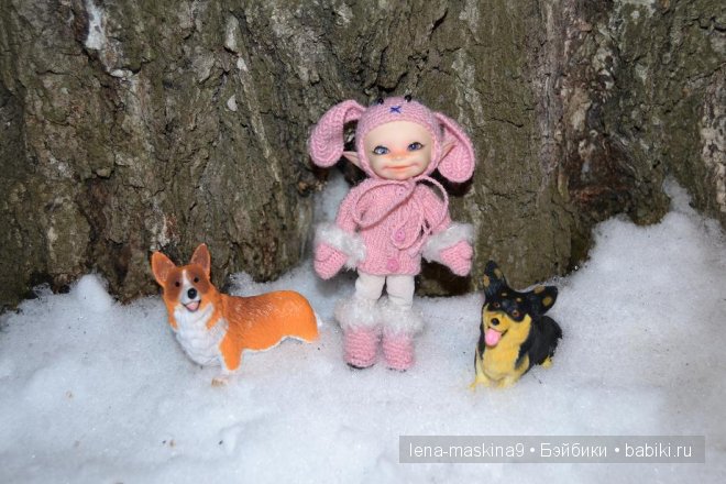 Прогулка куклы (БЖД) Луши в вечернем лесу