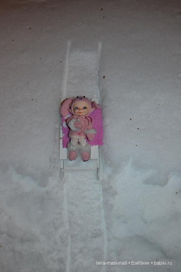 Прогулка куклы (БЖД) Луши в вечернем лесу