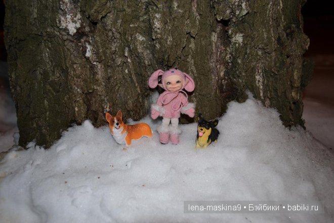 Прогулка куклы (БЖД) Луши в вечернем лесу