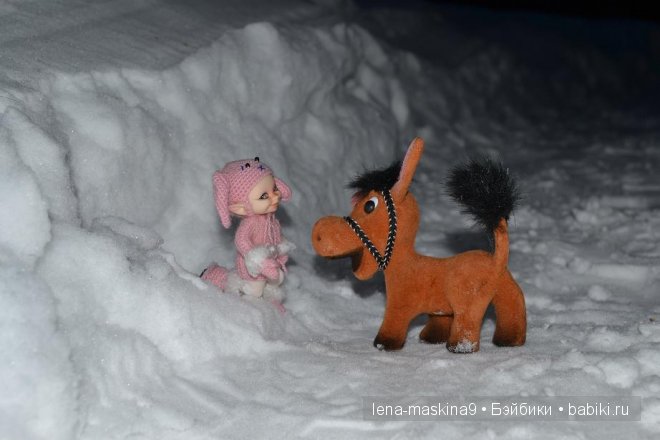 Прогулка куклы (БЖД) Луши в вечернем лесу (фото 6)