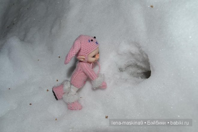 Прогулка куклы (БЖД) Луши в вечернем лесу