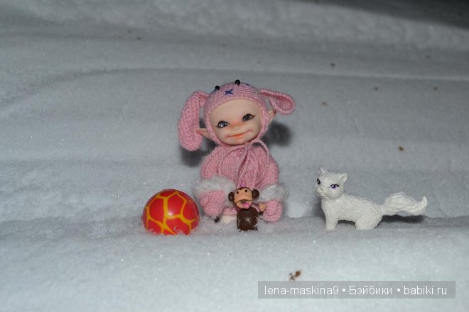 Прогулка куклы (БЖД) Луши в вечернем лесу