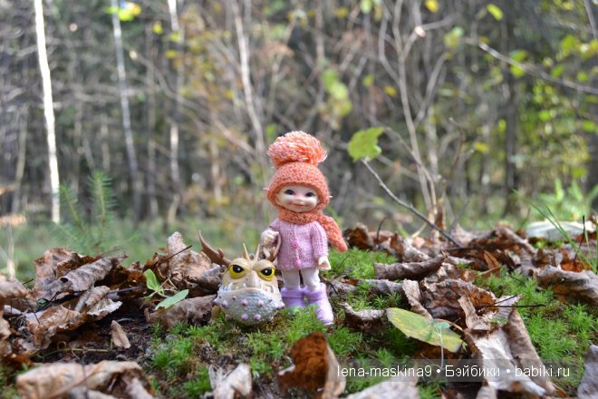 Луша на прогулке со своим другом Крошем. В осеннем лесу | Бэйбики Луша на прогулке со своим другом Крошем. В осеннем лесу