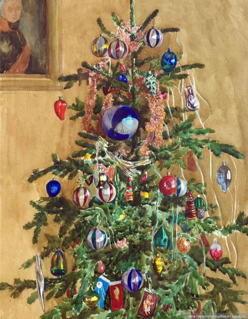 Картина Астапова Новогодняя елка