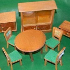 Кукольная винтажная мебель для кукол,  прошлых лет