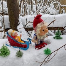 Лес, зима, игрушки моего детства