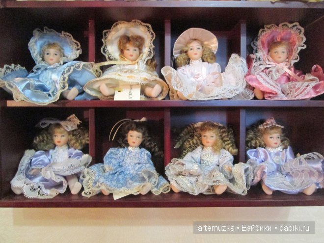 Чудесная коробочка с маленькими фарфоровыми куколками (фото 2)