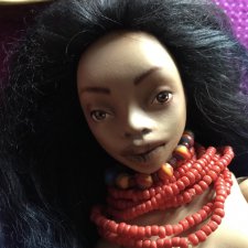 Анна Кучеренко кукла ALek Flumo 32 см бжд авторская темнокожая богиня Африка