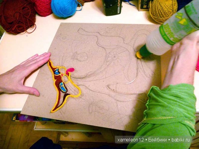 Мастер-класс - рисунки нитками