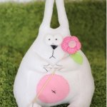 Мастер-класс, выкройка игрушки. Большой Белый Зай