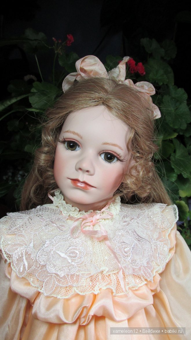 Девочка с клеткой, фарфоровая кукла от Janet Ness