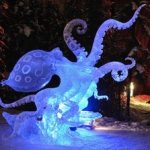 Искрящиеся и  невероятные ледяные скульптуры