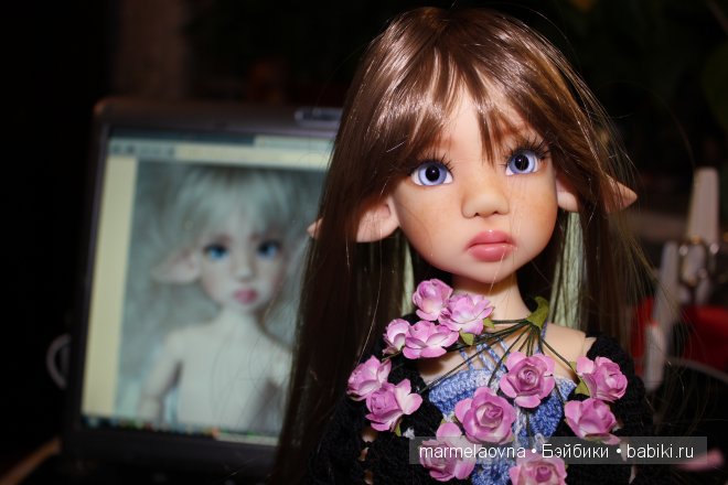 Моя Лариса приехала. Куколка Larissa Fair skin by Kaye Wiggs с веснушками (фото 3)