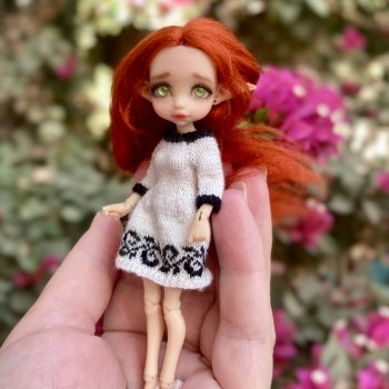 Платье с жаккардовым орнаментом 1/12