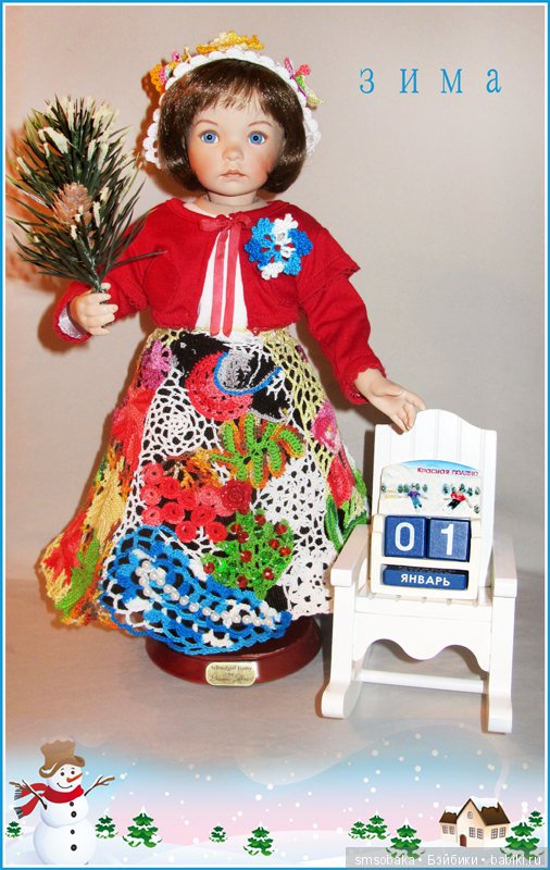 Девочка- календарь — Куклы Dianna Effner (Эффнер) из винила: Little Darling