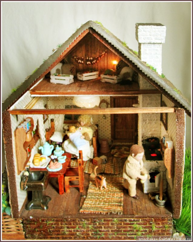 Юбилей 5 лет на Бейбиках. Румбокс своими руками - деревенский домик (фото 7)