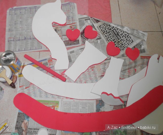 лошадка-качалка мз фанеры,своими руками