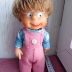 Кукла ГДР заводной клоун , родная одежда