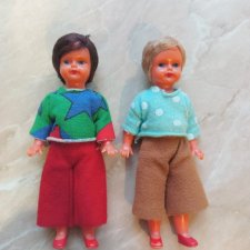 Паричковые куклы Emil Schwenk 1970-ые г.г. Германия ГДР 12 см.