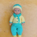 Пупс ГДР на спине номер 112 в комплекте ручной работы и ботиночках