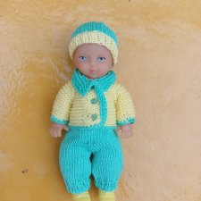 Пупс ГДР на спине номер 112 в комплекте ручной работы и ботиночках