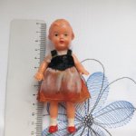 Кукла EDI Erich Dittmann 1960-ые г.г 12 см. Германия ГДР. Колкий пластик. Клеймо